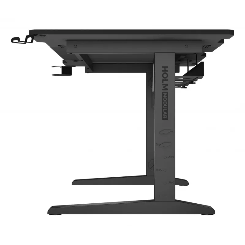Ίσιο γραφείο υπολογιστή GENESIS NDS-2249 μαύρο MDF 140x75cm