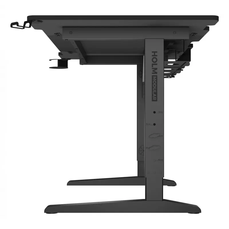 Ίσιο γραφείο υπολογιστή GENESIS NDS-2249 μαύρο MDF 140x75cm