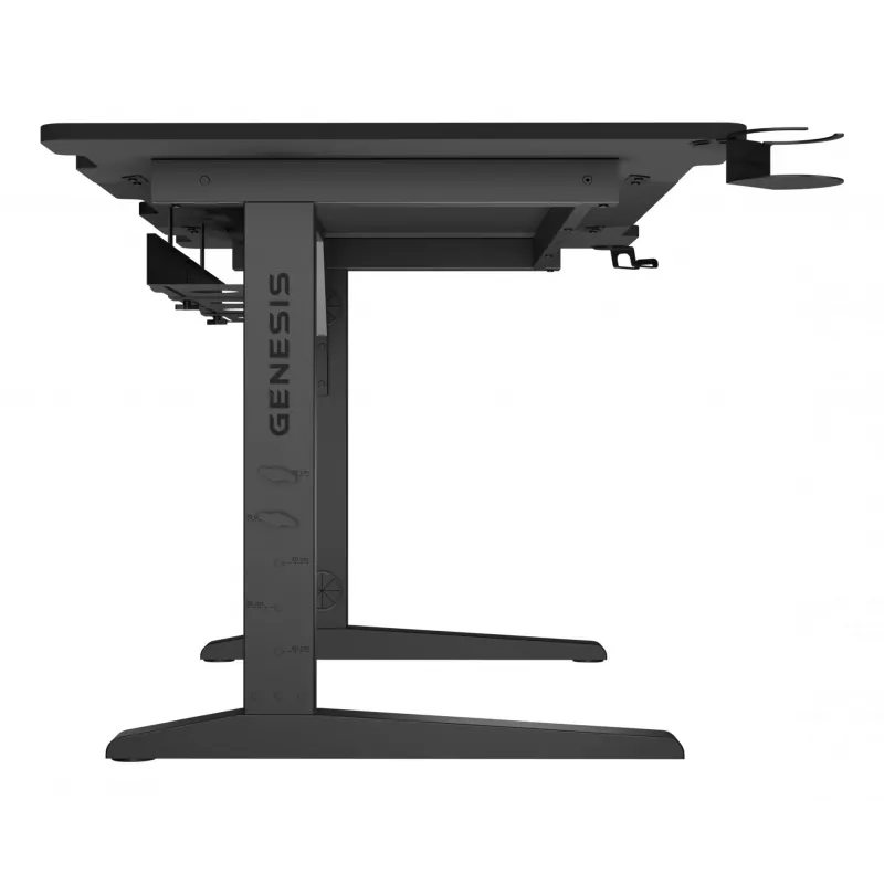 Ίσιο γραφείο υπολογιστή GENESIS NDS-2249 μαύρο MDF 140x75cm