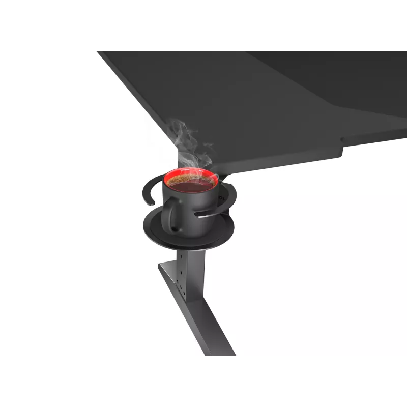 Ίσιο γραφείο υπολογιστή GENESIS NDS-2249 μαύρο MDF 140x75cm
