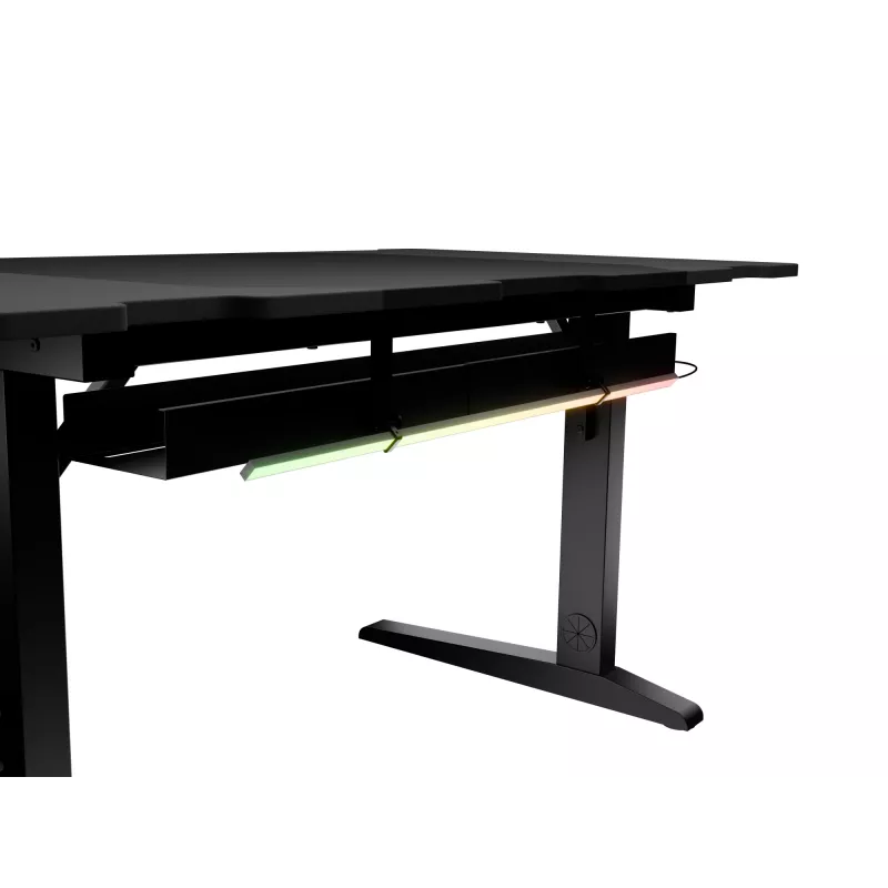 Ίσιο γραφείο υπολογιστή GENESIS NDS-2249 μαύρο MDF 140x75cm