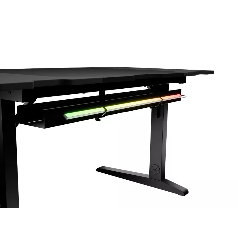 Ίσιο γραφείο υπολογιστή GENESIS NDS-2249 μαύρο MDF 140x75cm
