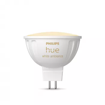 Philips Hue White Ambiance MR16 έξυπνος λαμπτήρας LED spot, GU5.3, 12 V, 5,1 W, 400 lm, από θερμό έως ψυχρό λευκό, με δυνατότητα ρύθμισης έντασης