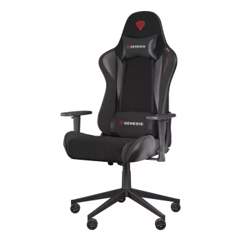 Πολυθρόνα gaming GENESIS Nitro 440 G2, επενδεδυμένο κάθισμα, ύφασμα/τεχνητό δέρμα, γκρι/μαύρο, έως 120 kg, ρυθμιζόμενη πλάτη και μπράτσα 1D