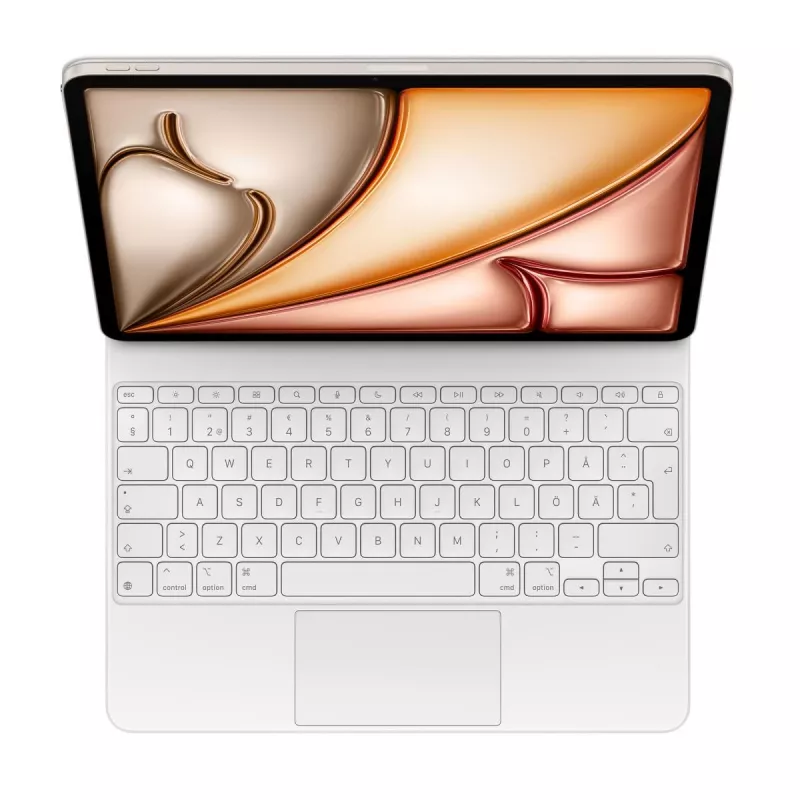 Apple Magic Keyboard QWERTY Σουηδικό Λευκό Trackpad iPad Air 13 inch