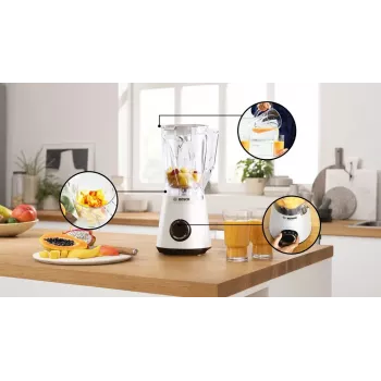 Bosch Serie 4 MMB6141W Μπλέντερ 1,5 L Επιτραπέζιο μπλέντερ 1200 W Λευκό