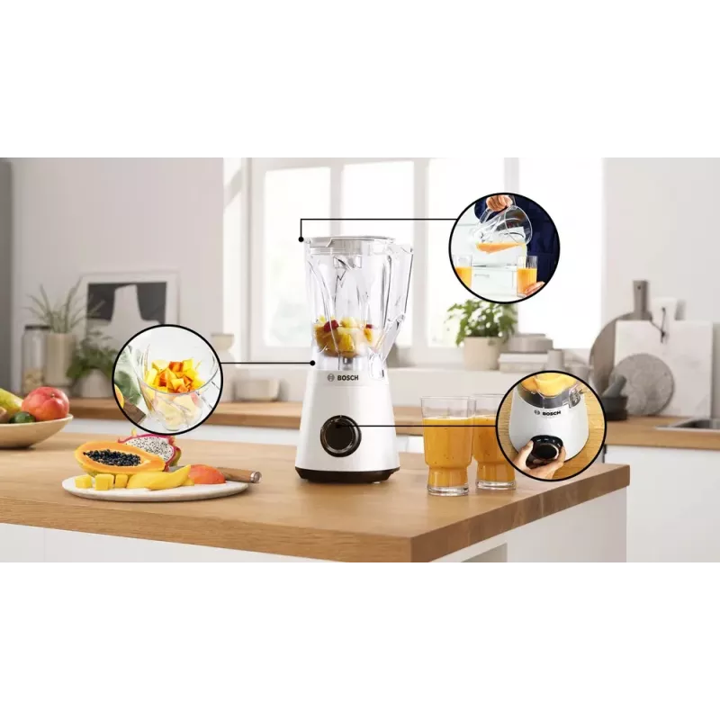Bosch Serie 4 MMB6141W Μπλέντερ 1,5 L Επιτραπέζιο μπλέντερ 1200 W Λευκό