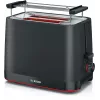 Τοστιέρα Bosch TAT3M123 2 φετών, 950 W, μαύρο, περιστροφικός διακόπτης, Απόψυξη & Ζέσταμα