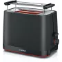 Τοστιέρα Bosch TAT3M123 2 φετών, 950 W, μαύρο, περιστροφικός διακόπτης, Απόψυξη & Ζέσταμα