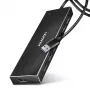 Axagon HUE-F7A 7x USB 3.2 Gen 1 ALU FLAT Hub micro power IN 1m USB-A USB 3.2 Gen 1 (3.1 Gen 1) Type-A 5000 Mbit/s μαύρο