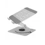 Βάση laptop RAIDSONIC IB-NH300-R, αλουμίνιο, ασημί, κατάλληλη για 17 ίντσες (43,2 cm), περιστροφή 360°, 280×230×550 mm