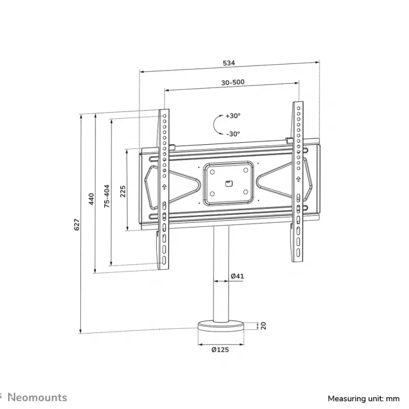 Neomounts βάση τηλεόρασης γραφείου με βίδες DS42-430BL14 μέγ. 50 kg 32-55 ίντσες