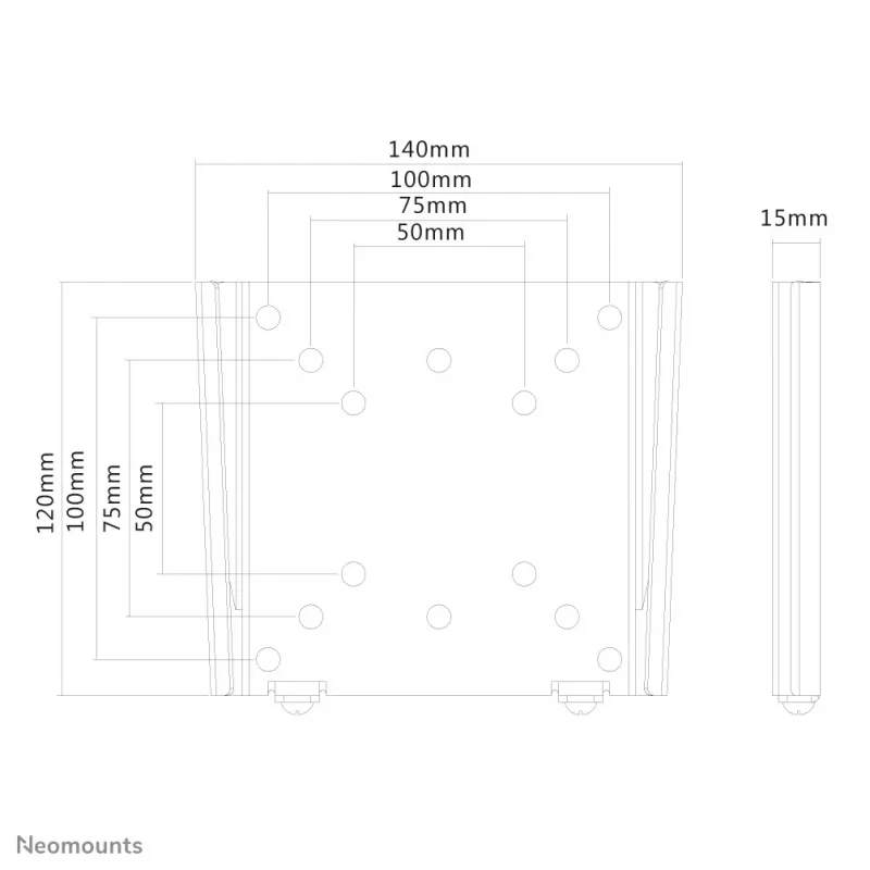 Neomounts FPMA-W25 βάση οθόνης/τηλεόρασης τοίχου 10-30 ίντσες - ultraflat