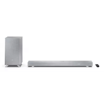 Sharp HT-SBW53121(SL) 3.1.2 Dolby Atmos/DTS:X ηχομπάρα με ασύρματο subwoofer, 550 W, Bluetooth, ασημί