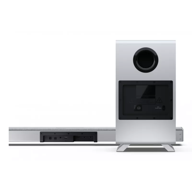 Sharp HT-SBW53121(SL) 3.1.2 Dolby Atmos/DTS:X ηχομπάρα με ασύρματο subwoofer, 550 W, Bluetooth, ασημί