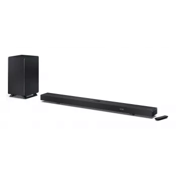Sharp HT-SBW55121(BK) 5.1.2 Dolby Atmos/DTS:X ηχομπάρα με ασύρματο subwoofer, 650 W, Bluetooth, μαύρη