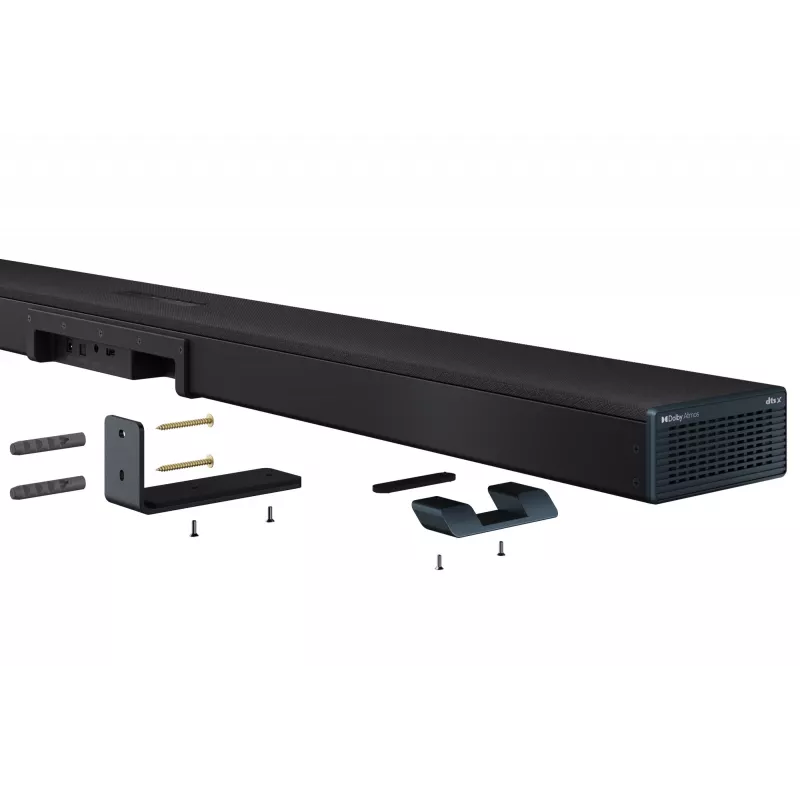 Sharp HT-SBW55121(BK) 5.1.2 Dolby Atmos/DTS:X ηχομπάρα με ασύρματο subwoofer, 650 W, Bluetooth, μαύρη