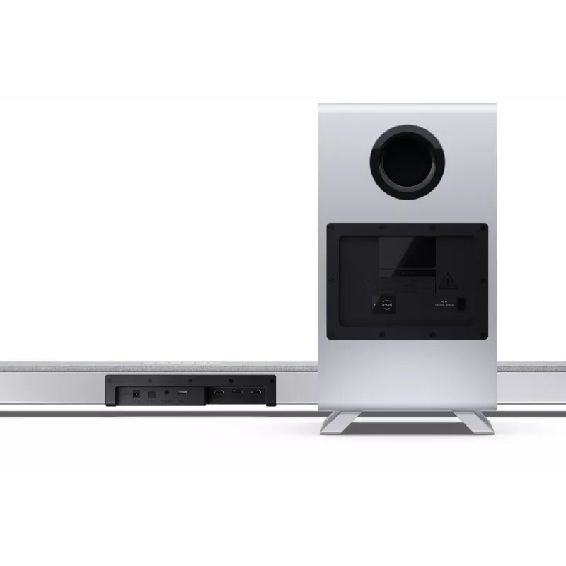 Sharp HT-SBW55121(SL) 5.1.2 Dolby Atmos/DTS:X ηχομπάρα με ασύρματο subwoofer, 650 W, Bluetooth, ασημί