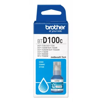 Μελανοδοχείο Brother BTD100C Cyan Original 48.8 ml για εκτυπωτές Brother, 91 g