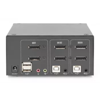 DIGITUS 2-Port DisplayPort DualView 60 Hz 4K 60fp υποστήριξη πολλαπλών πλατφορμών