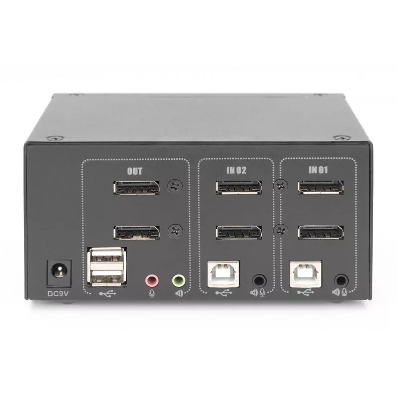DIGITUS 2-Port DisplayPort DualView 60 Hz 4K 60fp υποστήριξη πολλαπλών πλατφορμών