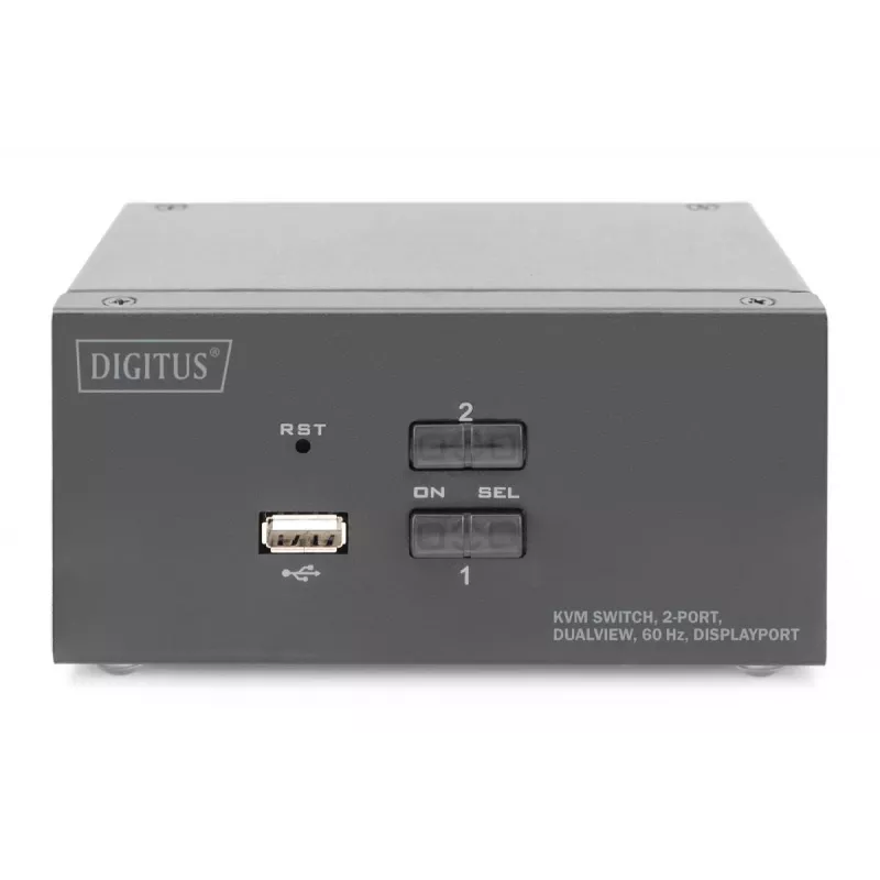 DIGITUS 2-Port DisplayPort DualView 60 Hz 4K 60fp υποστήριξη πολλαπλών πλατφορμών