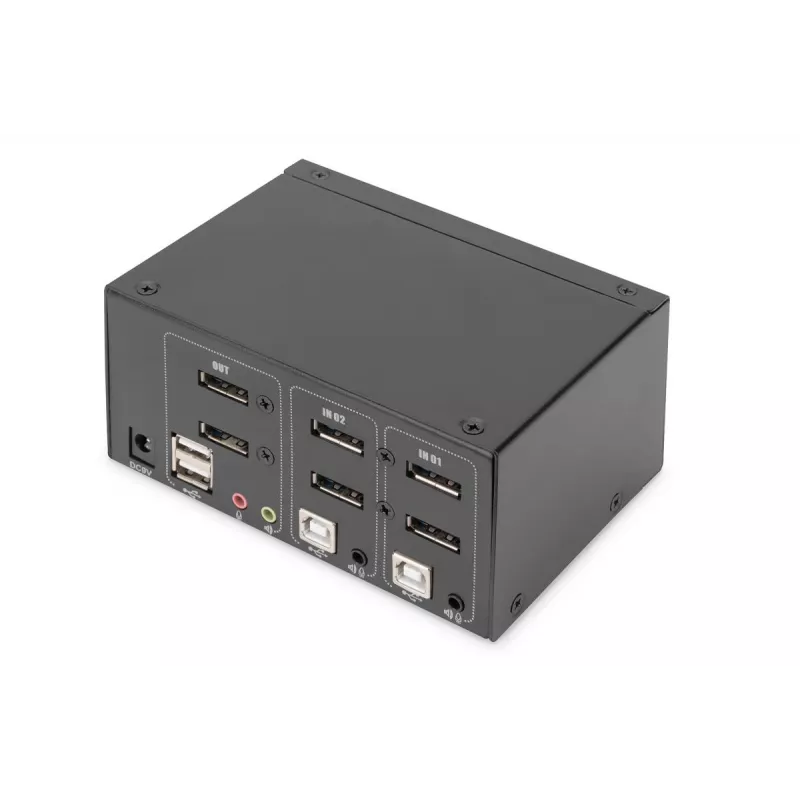 DIGITUS 2-Port DisplayPort DualView 60 Hz 4K 60fp υποστήριξη πολλαπλών πλατφορμών
