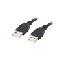 Καλώδιο USB-A σε A LANBERG CA-USBA-20CU-0018-BK 1,8 m USB 2.0 Μαύρο, επινικελωμένες επαφές