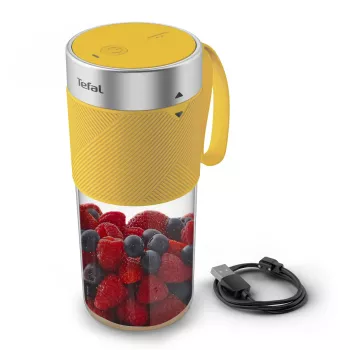 Φορητό μπλέντερ Tefal Lightmix BL1C0230 – 0,3 l, επαναφορτιζόμενη Li‑Ion 1200 mAh, ανοξείδωτο ατσάλι/κίτρινο