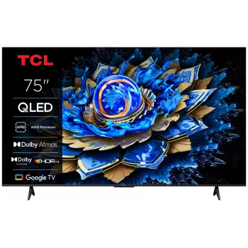 TCL T69C 75T69C TV 190,5 cm (75 ίντσες) 4K Ultra HD Smart TV Wi-Fi μαύρο 350 cd/m²
