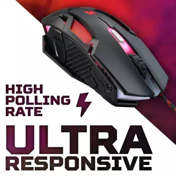 Gaming ποντίκι Acer Nitro NMW200 — αμφίχειρο, οπτικό 7200 DPI, 7 κουμπιά, USB Type-A, μαύρο