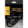 Gembird CC-HDMI4-1M καλώδιο HDMI 2.0 με Ethernet, αρσενικό-αρσενικό, επιχρυσωμένοι σύνδεσμοι, 1 m, μαύρο, χύμα συσκευασία