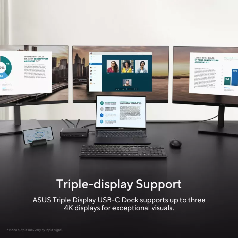 ASUS Triple Display USB-C Dock DC300 Docking USB 3.2 Gen 2 (3.1 Gen 2) Type-C μαύρο