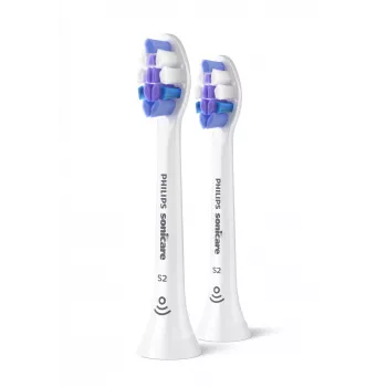 Κεφαλές βούρτσας Philips HX6052/87 Sensitive συσκευασία 2 τεμ., εξαιρετικά μαλακές τρίχες, Λευκό