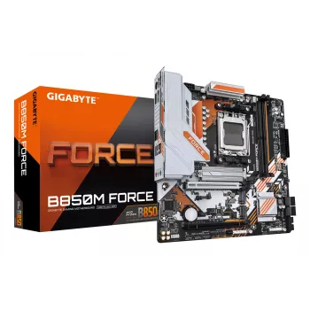GIGABYTE B850M FORCE Μητρική κάρτα - AMD Ryzen 9000 Series CPUs, 8+2+2 Phases Digital VRM, up to 9600MHz DDR5 (OC), 1xPCIe 5.0 + 2xPCIe 4.0 M.2, 2.5 GbE LAN, USB 3.2 Gen 2