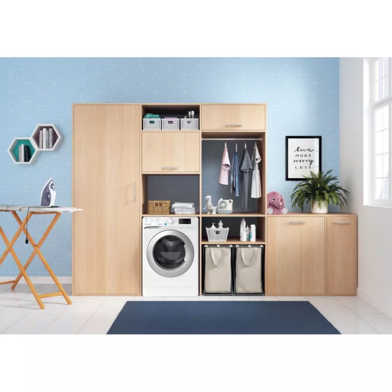 Indesit BDE 76435 WSV EE Πλυντήριο-στεγνωτήριο μπροστινής φόρτωσης ελεύθερο Λευκό
