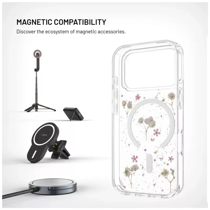 Πίσω κάλυμμα FIXED MagBloom για Apple iPhone 17 Pro — TPU, Blush Plum