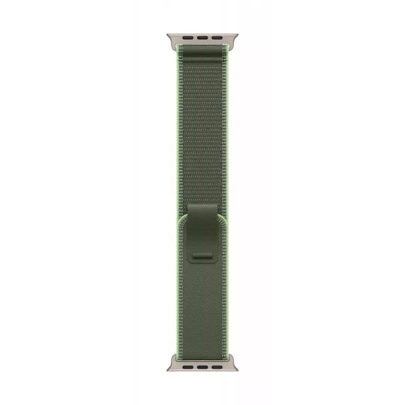 APPLE 49mm Πράσινο/Νεόν Trail Loop – S/M – Φινίρισμα φυσικού τιτανίου