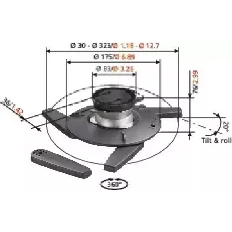 Vogel's EPC 6545 - Λύση οροφής για προβολέα