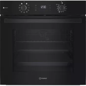 Εντοιχιζόμενη ηλεκτρική κουζίνα INDESIT IO K58HS B — 71 L, Υδρολυτικός καθαρισμός, Θερμός αέρας, Γκριλ, Ατμός