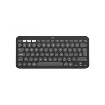 Logitech Pebble Keys 2 K380s Πληκτρολόγιο Universal RF Wireless + Bluetooth QWERTY US International Graphite