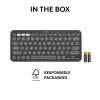 Logitech Pebble Keys 2 K380s Πληκτρολόγιο Universal RF Wireless + Bluetooth QWERTY US International Graphite