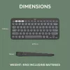 Logitech Pebble Keys 2 K380s Πληκτρολόγιο Universal RF Wireless + Bluetooth QWERTY US International Graphite