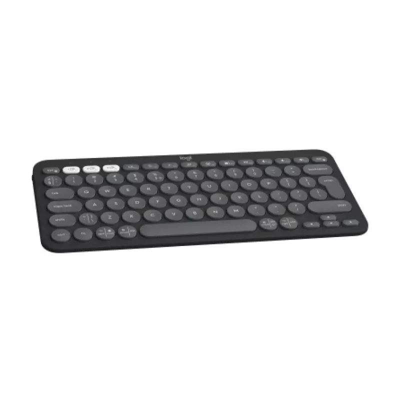 Logitech Pebble Keys 2 K380s Πληκτρολόγιο Universal RF Wireless + Bluetooth QWERTY US International Graphite