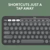 Logitech Pebble Keys 2 K380s Πληκτρολόγιο Universal RF Wireless + Bluetooth QWERTY US International Graphite