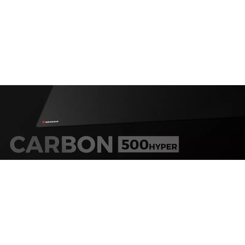 GENESIS Carbon 500 Hyper Logo, Μαύρο, Μονόχρωμο, Ύφασμα, Καουτσούκ, Mousepad Gaming