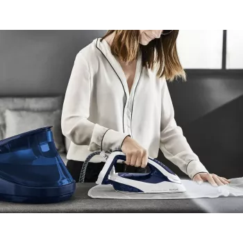 Tefal Pro Express Vision GV9812 3000 W 1,1 L Durilium AirGlide Autoclean Πλάκα σιδερώματος Μπλε, Λευκό