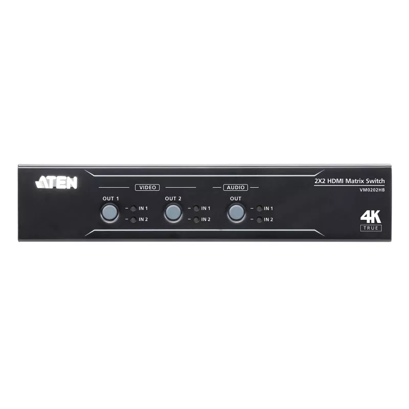 ATEN 2 x 2 True 4K HDMI Matrix Switch με Audio-De-Embedder