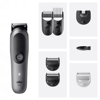 Braun Series 5 AIO5520 All-in-One σετ περιποίησης 7 σε 1, ασύρματο, 14 ρυθμίσεις μήκους, μαύρο