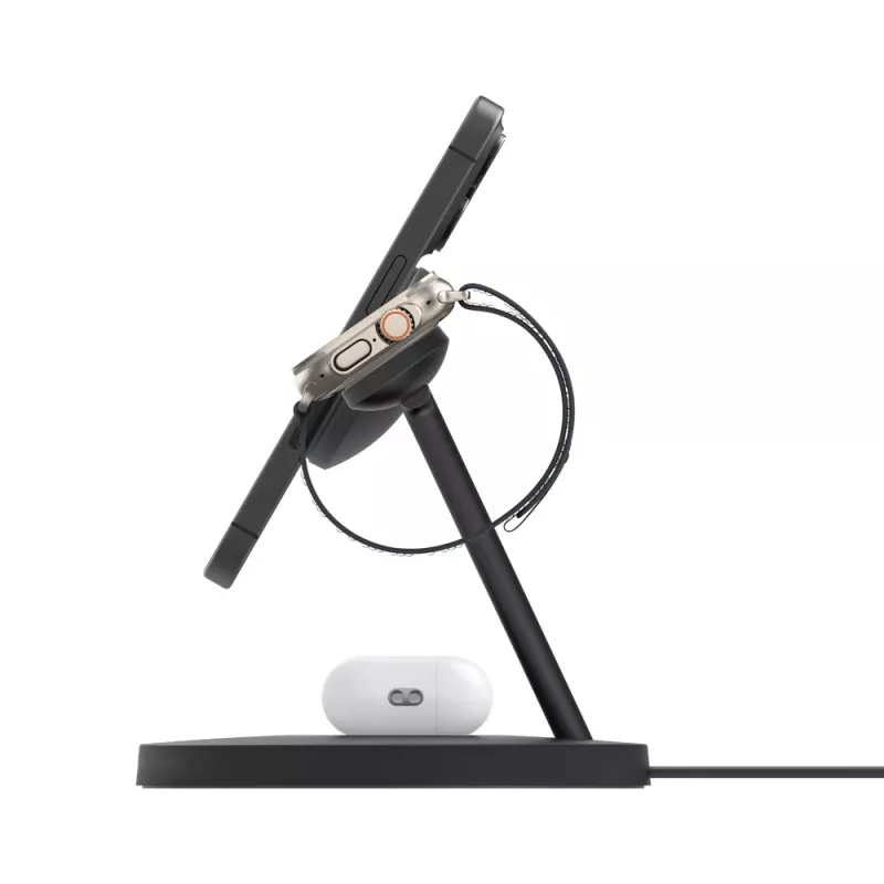 BELKIN Wireless Charging Stand - Boost Charge Pro - 3-in-1 With Qi2 15w - μαύρο